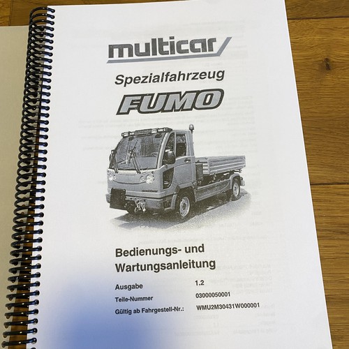 Multicar m30 fumo handbuch - fumo,