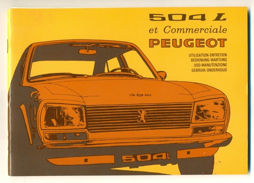 Peugeot 504 betriebsanleitung - peugeot,