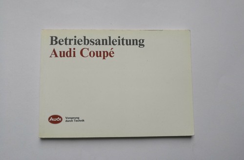 Audi coupe betriebsanleitung - ,