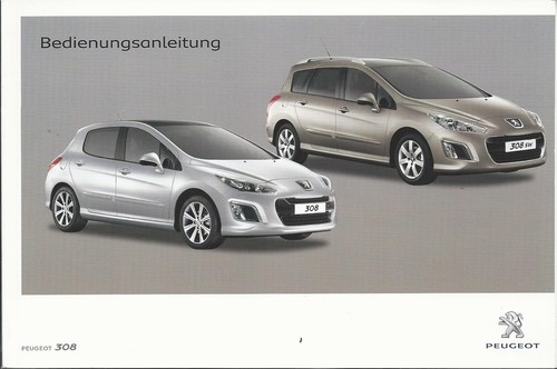 Peugeot 308 betriebsanleitung - peugeot,
