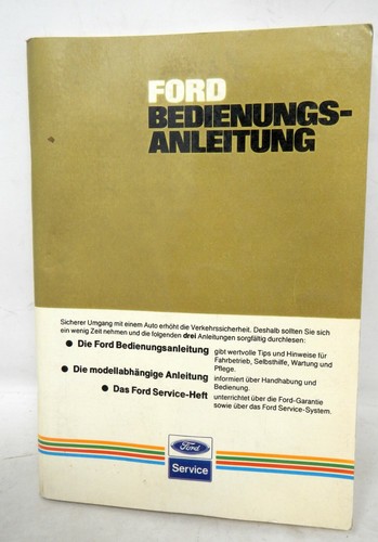 Ford betriebsanleitung von - betriebsanleitung,