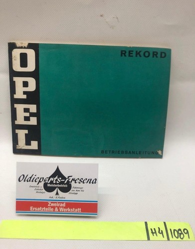 Opel rekord betriebsanleitung - opel,