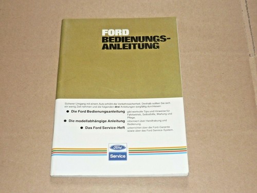 Ford 1984 betriebsanleitung - ford,