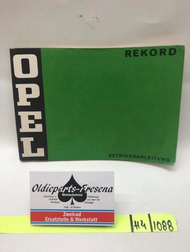 Opel rekord betriebsanleitung - opel,